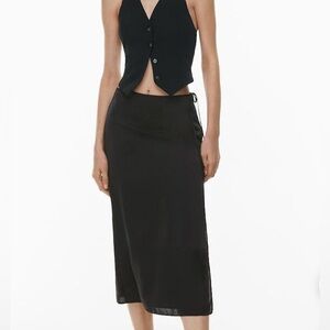 Aritzia Wilfred Black Midi Skirt- EXCELLENT CONDITION